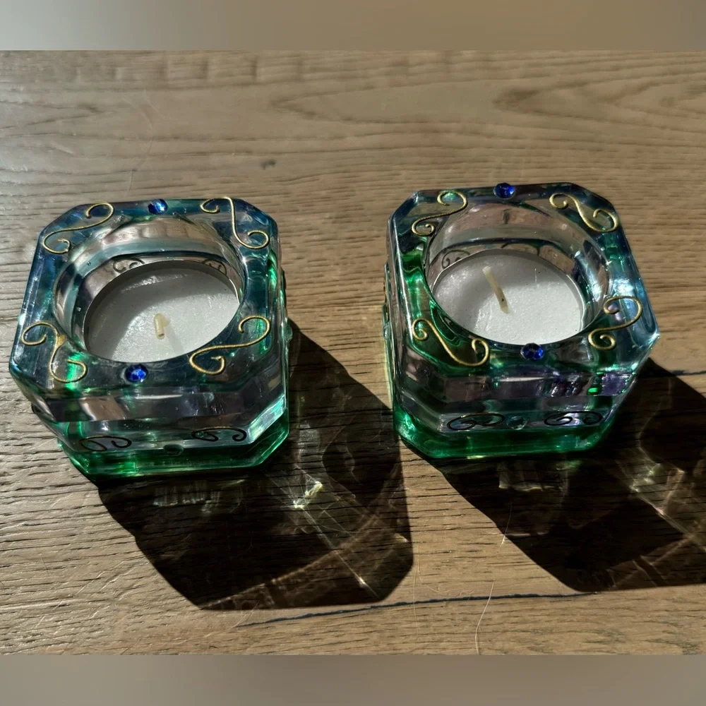 Pair of vintage Partylite tealight candle holders. Gorgeous!